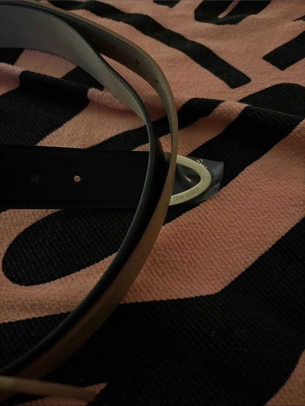 2 Steve Madden Leather Belts in Black and Brown/Tan